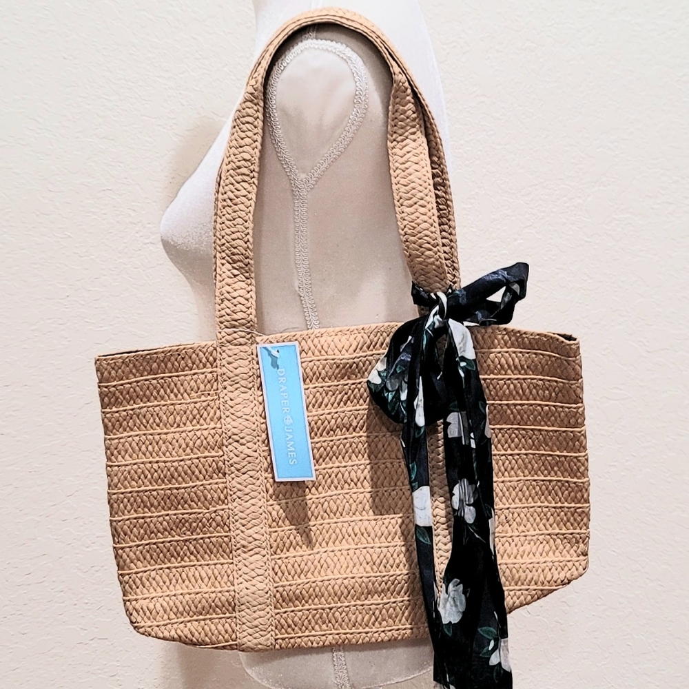 Draper James Magnolia Straw Tote Bag
